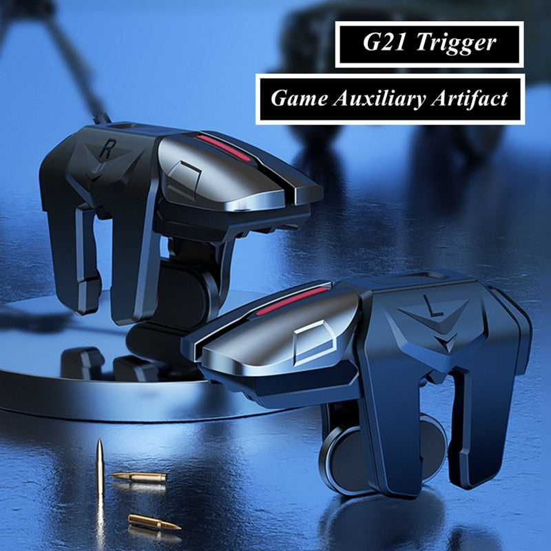 Handy Game Trigger Gamepad Joystick - 6-Finger Aim Shooting Kontroller für Android and IPhone PUBG-Spiel/Call of Duty