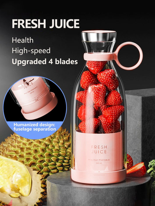Fresh Juice - Mini Tragbarer Mixer - Elektrischer Fruchtsaftmixer für vielseitige Smoothies