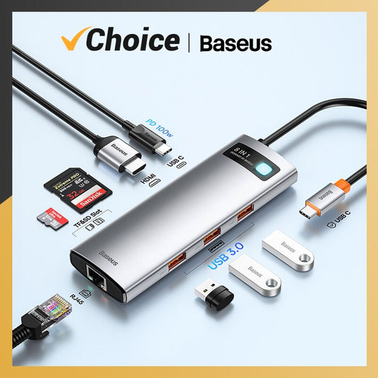Baseus 4K 60Hz USB C Hubs - Maximale Konnektivität für Mac und USB-C Geräte!
