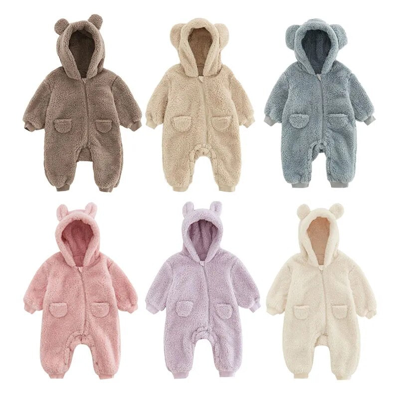 Niedlicher Bären-Neugeborenen Baby Strampler für den Frühling bis Herbst