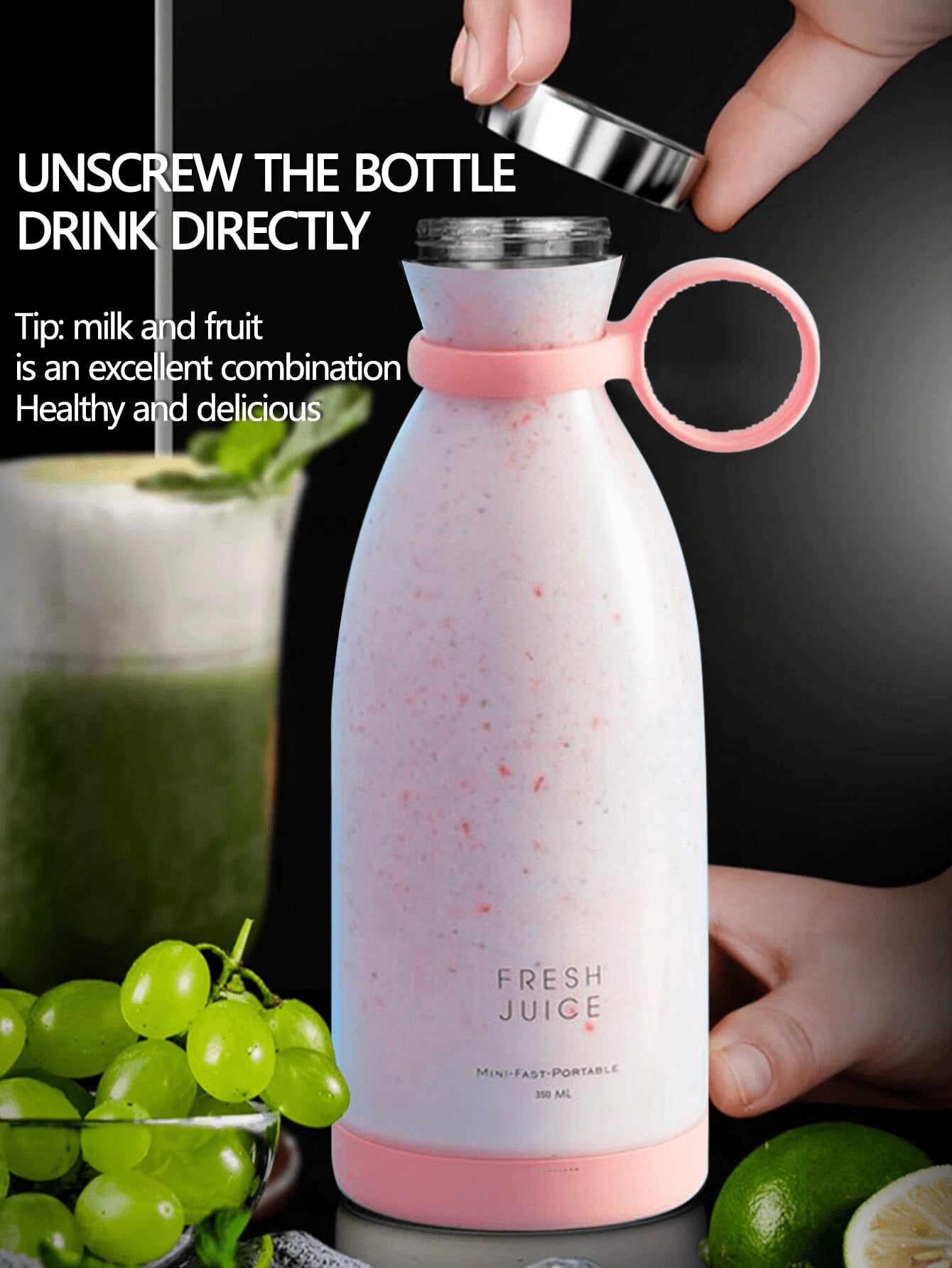 Fresh Juice - Mini Tragbarer Mixer - Elektrischer Fruchtsaftmixer für vielseitige Smoothies