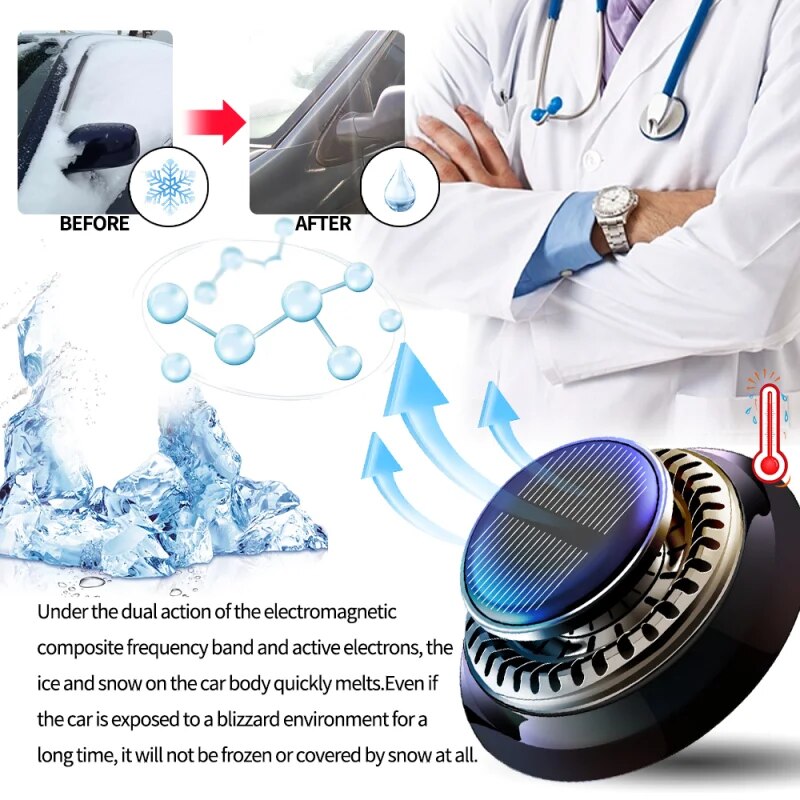 Neuer Elektromagnetischer Enteiser, Solarauto-Duft, Autoparfüm, Langlebige Accessoires, Hochwertiger Autoduft