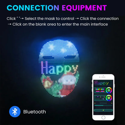 Geniale LED-Maske für Halloween und Partys!