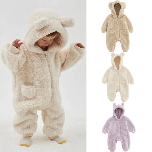 Niedlicher Bären-Neugeborenen Baby Strampler für den Frühling bis Herbst